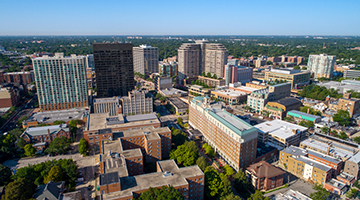 Evanston aerial photo